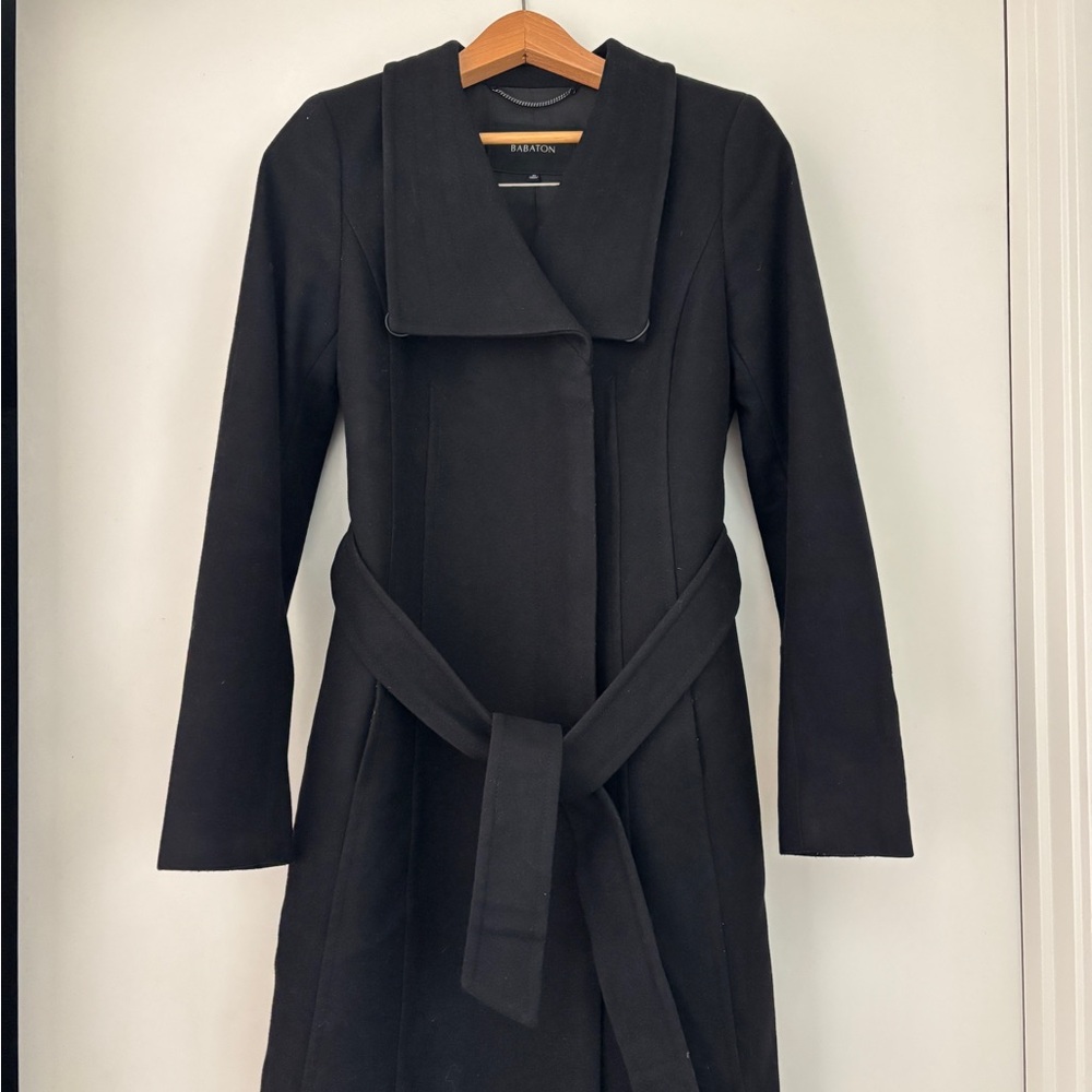 Aritzia Babaton Black Connor Trench Coat